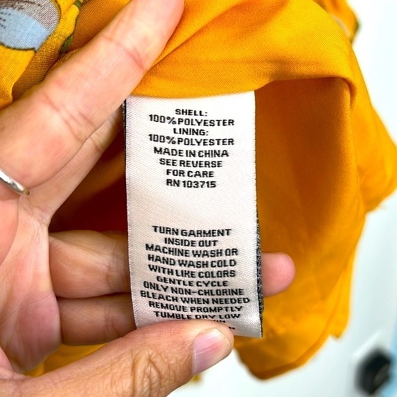 Nanette Lepore - Multi Colorful Floral Gold Boho Long Sleeve Midi Dress Size 6 - Picture 9 of 15